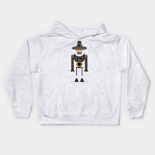 It's a Robot, Pilgrim Kids Hoodie by DanielLiamGill